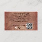 Elegant Horse Ranch Western Cross Logo QR Code Visitekaartje (Achterkant)