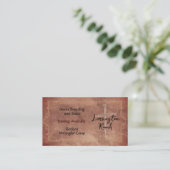 Elegant Horse Ranch Western Cross Logo QR Code Visitekaartje (Staand voorkant)