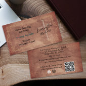 Elegant Horse Ranch Western Cross QR Code Business Visitekaartje
