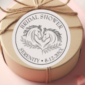 Elegant Horse Rustic Country Elegant Vrijgezellenf Ronde Sticker