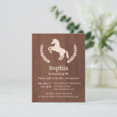 Elegant Horse Silhouette Birthday Party Kaart (Staand voorkant)