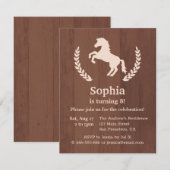 Elegant Horse Silhouette Birthday Party Kaart (Voorkant / Achterkant)