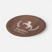 Elegant Horse Silhouette Birthday Party Supply Papieren Bordje (Gekanteld)