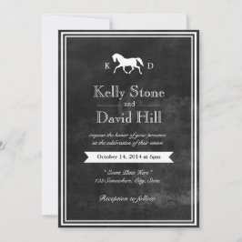Elegant Horse Wedding Invitations Kaart