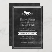 Elegant Horse Wedding Invitations Kaart (Voorkant / Achterkant)
