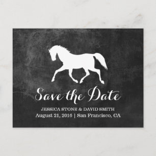 Elegant Horse Wedding Save the Date Aankondigingskaart
