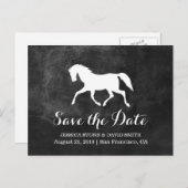 Elegant Horse Wedding Save the Date Aankondigingskaart (Voorkant / Achterkant)