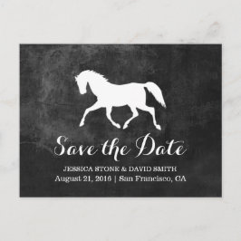 Elegant Horse Wedding Save the Date Aankondigingskaart