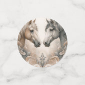Elegant Horses Custom Trouwtafel Confetti (Kleine voorkant)