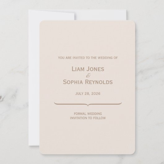 Elegant Horses Wedding Save The Date Kaart (Achterkant)