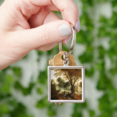 Elegant Horsperma en getallen op een pad Sleutelhanger (Hand)