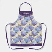 Elegant  hortensia patroon schort (Voorkant)