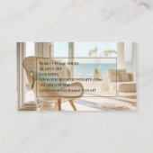 Elegant hostel foto delicate stijlvol helder visitekaartje (Achterkant)