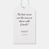 Elegant Hostess Holiday Wine Bottle Gift Label Cadeaulabel (Achterkant)