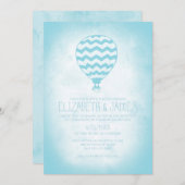 Elegant Hot Air Ballon Wedding Invitations Kaart (Voorkant / Achterkant)