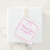 Elegant Hot Pink Bow Vrijgezellenfeest Bedankt Bedankjes Labels (In situ)