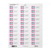 Elegant Hot Pink Damask gepersonaliseerd Etiket (Full Sheet)