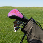 Elegant Hot Pink en Magenta Decorative Dahlia Golfheadcover (Insitu)