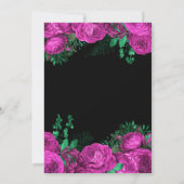 Elegant Hot Pink Flowers Sweet Sixteen Kaart (Achterkant)