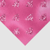Elegant Hot Pink Glitter Diamonds Patroon Tissuepapier (Detail)