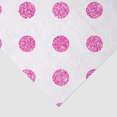 Elegant Hot Pink Glitter Polka Dots Patroon Tissuepapier (Detail)