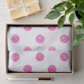 Elegant Hot Pink Glitter Polka Dots Patroon Tissuepapier (Geschenk)