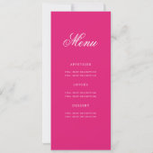 Elegant Hot Pink Gold 60e Verjaardag Programma Men (Achterkant)