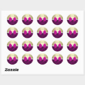 Elegant Hot Pink Leopard Stickers (Vel)