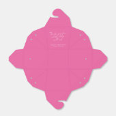 Elegant Hot Pink Trendy Script Custom Dank u Bedankdoosjes (Uitgevouwen)