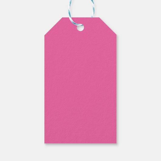 Elegant Hot Pink Trendy Script Custom Dank u Cadeaulabel (Achterkant)