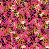 Elegant hot pink watercolor leopard skin blanket fleece deken