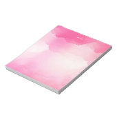 Elegant Hot Pink Waterverf Splash gepersonaliseerd Notitieblok (Linkerzijde)