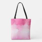 Elegant Hot Pink Waterverf Splash gepersonaliseerd Tote Bag (Achterkant)