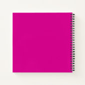 Elegant Hot Pink White Gold, speciaal gepersonalis Notitieboek (Achterkant)