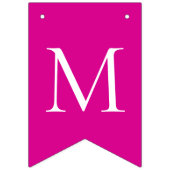 Elegant Hot Pink White kerst Vlaggetjes (Eerste vlag)