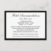 Elegant Hotel Accommodaties Bruiloft Enclosure Informatiekaartje (Voorkant)