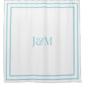 Elegant Hotel Chic Stijlvol Monogram Ampersand Douchegordijn (Voorkant)