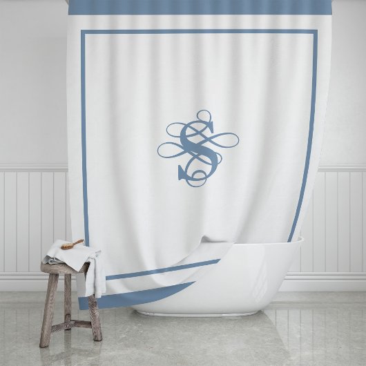 Elegant Hotel Chic Stijlvol Monogram Douchegordijn