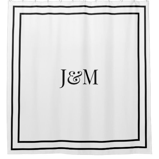 Elegant Hotel Chic Stylish Monogram Ampersand Douchegordijn (Voorkant)
