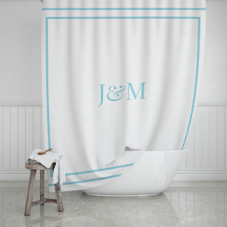 Elegant Hotel Chic Stylish Monogram Ampersand Douchegordijn