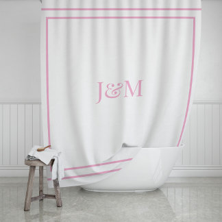 Elegant Hotel Chic Stylish Monogram Ampersand Douchegordijn