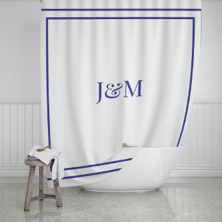 Elegant Hotel Chic Stylish Monogram Ampersand Douchegordijn