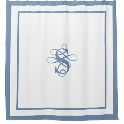 Elegant Hotel Chic Stylish Monogram Douchegordijn (Voorkant)