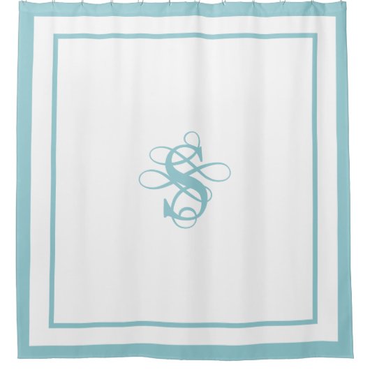 Elegant Hotel Chic Stylish Monogram Douchegordijn (Voorkant)