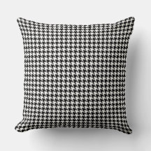 Elegant Houndstooth Zwart & Wit Sierkussen