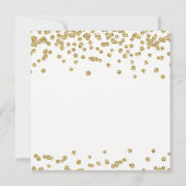 Elegant Housewarming Party Gold Glitter Confetti Kaart (Achterkant)