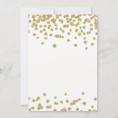 Elegant Housewarming Party Gold Glitter Confetti Kaart (Achterkant)