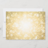 Elegant Housewarming Party Gold Winter Wonderland Kaart (Achterkant)