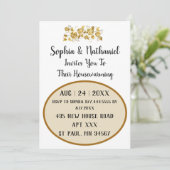 Elegant Housewarming Party met bloemaccenten  Kaart (Staand voorkant)