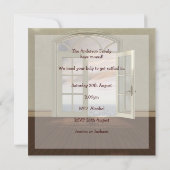 Elegant Housewarming Party Neutrale Ocean Uitzicht Kaart (Achterkant)